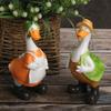 2pcs/set American Style Duck Ornament, DesktopLandscape Animal Resin Ornament, Cute Ornament, HomeLiving Room Bar Cafe Decor Orn
