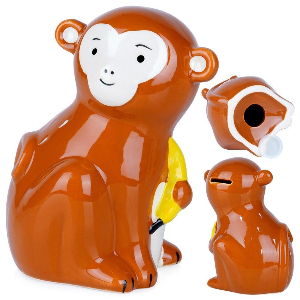 Ceramic monkey piggy bank