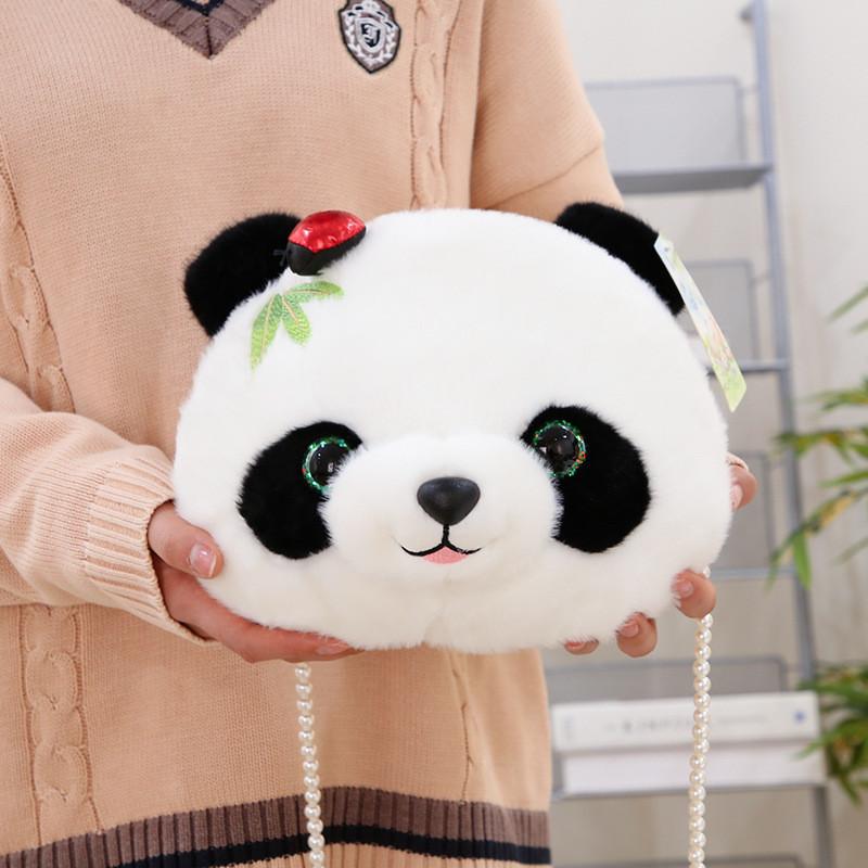 New Cartoon Panda Chain Bag Outdoor Lovely Plush Doll Messenger Bag