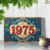 2D Плоский, 1 шт. Винтажная металлическая жестяная табличка 1975 года, Настенное искусство - «Сделано в 1975 году 100% Оригинал», Рустикальная железная табличка, 12x8 дюймов, Ретро Декор
