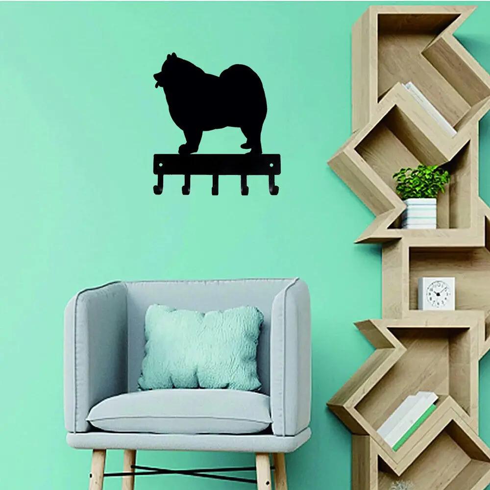 1pc Samoyed Dog Key Rack Hanger - 6 Inch Wide/9 Inch Wide Metal Wall Art Storage rack,Hook for wall,Iron Art,Coat Hanger
