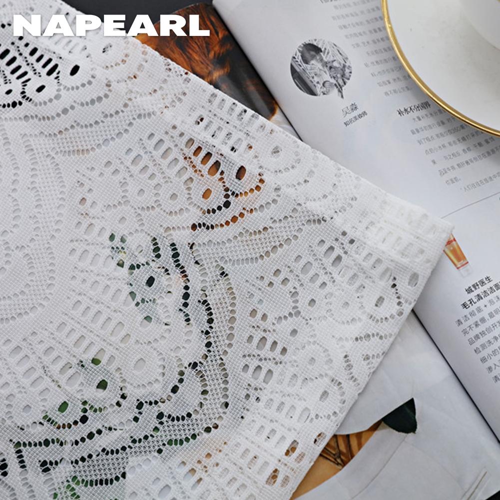 1 шт. NAPEARL 10-20% затемнение французский стиль простой романтический кружевной основы вязаный чистый белый газовый занавес для гостиной спальни балкона домашний декор