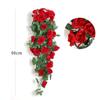 Artificial Rattan Vine Decoration Wall Hanging Roses Home Decor Wedding Door Christmas Fake Flower