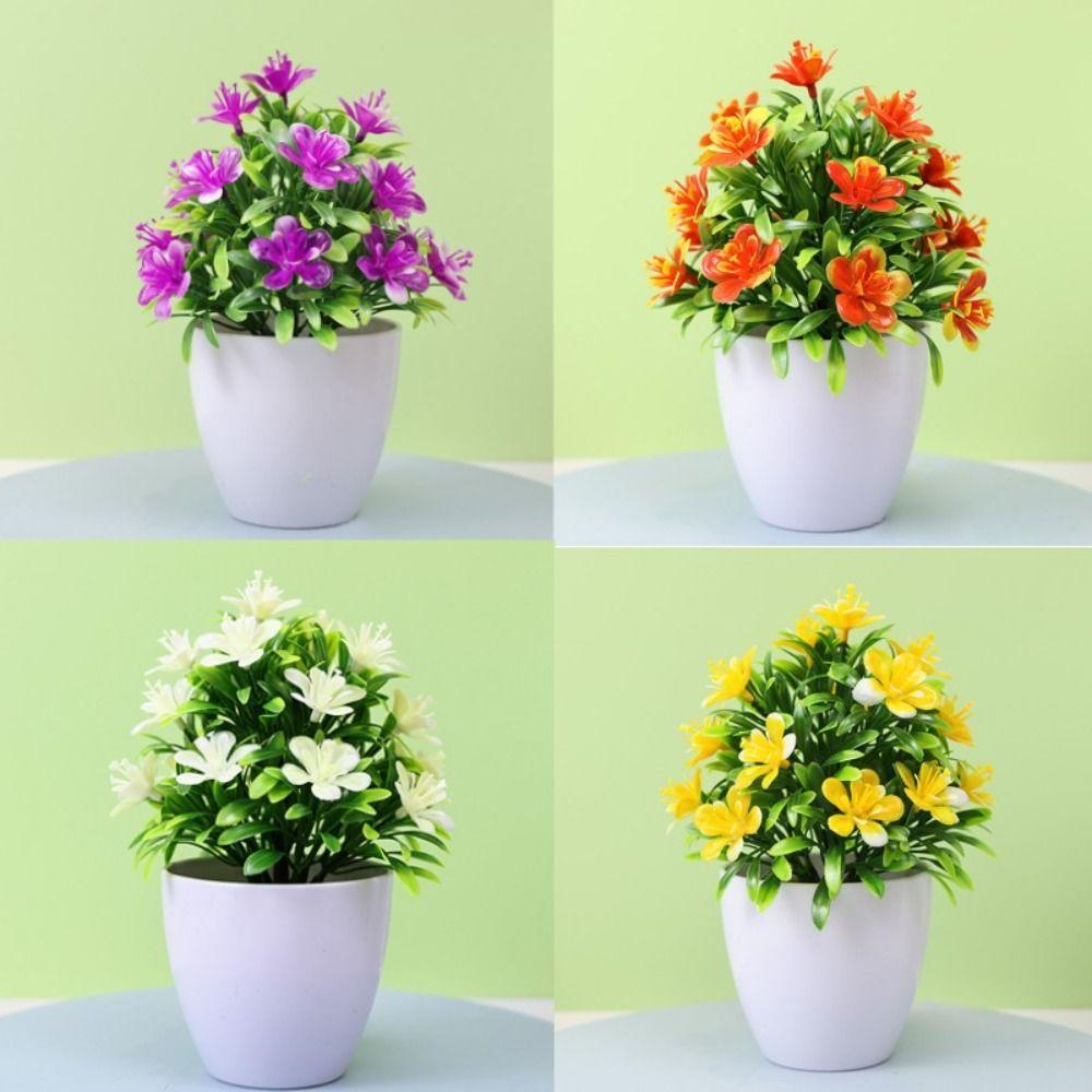 Орнамент Искусственные цветы Искусственные растения Украшение стола в горшках Искусственные цветы Маленькие растения