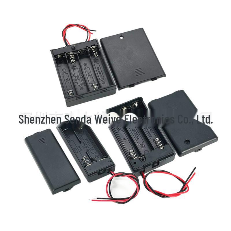 Батарейный отсек типа AAA с крышкой, переключателем и штифтом — вмещает 1/2/3/4/6/8 батареек, расположенных рядом.