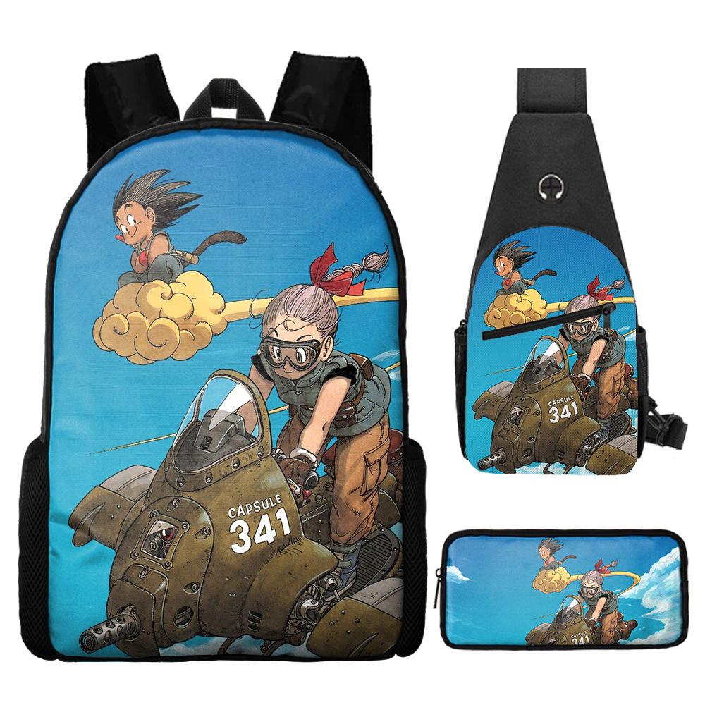 Dragon Ball Dragon Ball Backpack Primary And Secondary School Schoolbag Shoulder Bag Satchel Pencil Case