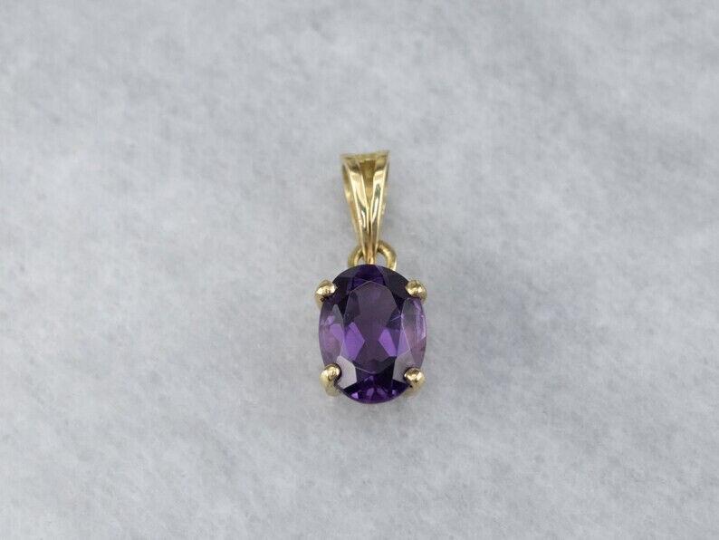 Genuine Amethyst Pendant, February Birthstone, Birthstone Necklace, Necklace For
