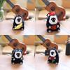 Cartoon White-Faced Saki Plush Keychain Toy Chimpanzees Monkey Pendant Soft Stuffed Doll Keychain Backpack Key Ring Decor Gift