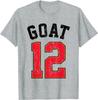 Футболка с distressed-дизайном GOAT 12 Величайший игрок всех времен