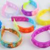 10 шт., силиконовый браслет для снятия стресса с пузырьками в мире, игрушка для снятия стресса, красочный силиконовый браслет, игрушка для взрослых и детей