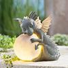 Small Dinosaur Meditate Buddha Sculpture Resin Ornament Home Room Desk Dragon Meditated Statue Model Garden Outdoor Yard Decorat