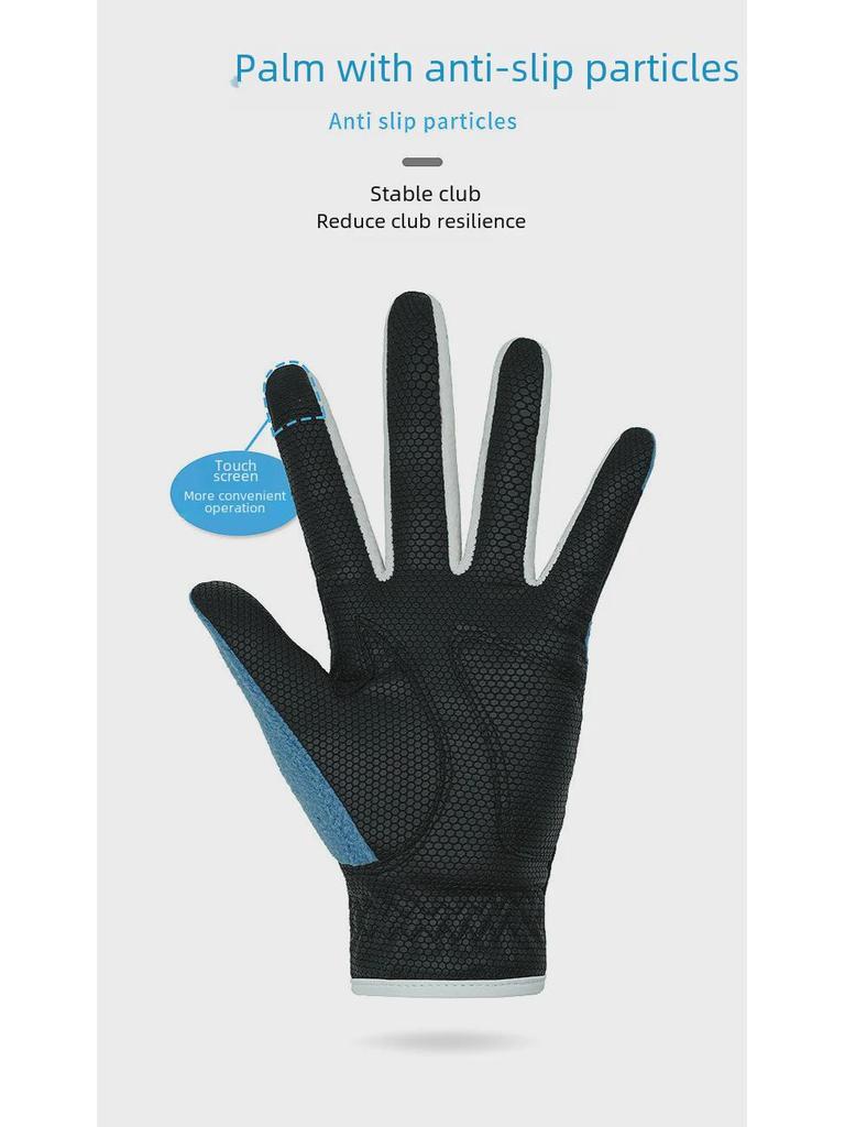 Женские перчатки для гольфа с нескользящей поверхностью для сенсорных экранов, осенне-зимние — теплые, износостойкие, с бархатом (1 пара)