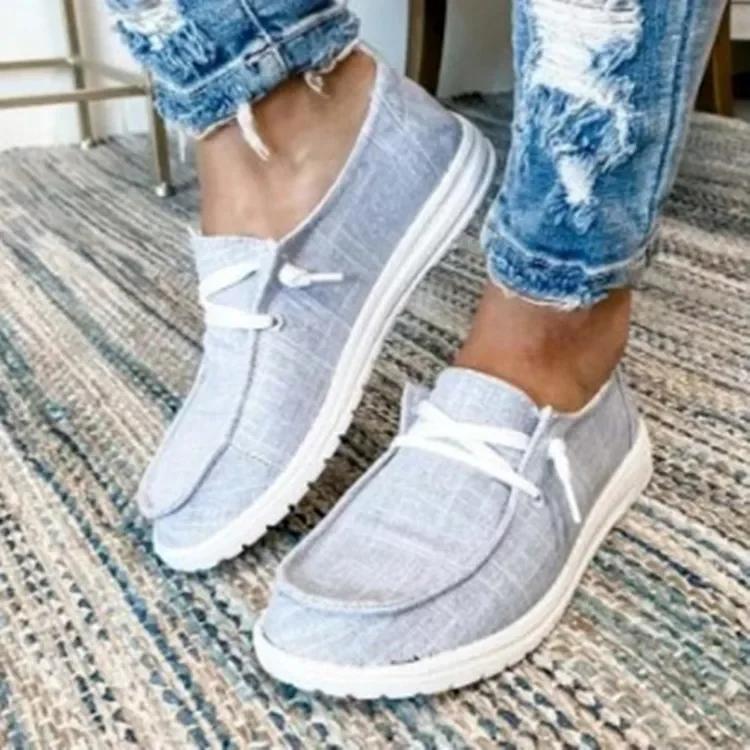 Модная женская обувь Кроссовки Холщовые балетки Большие размеры Модная вулканизированная обувь Летние балетки Mujer Casual