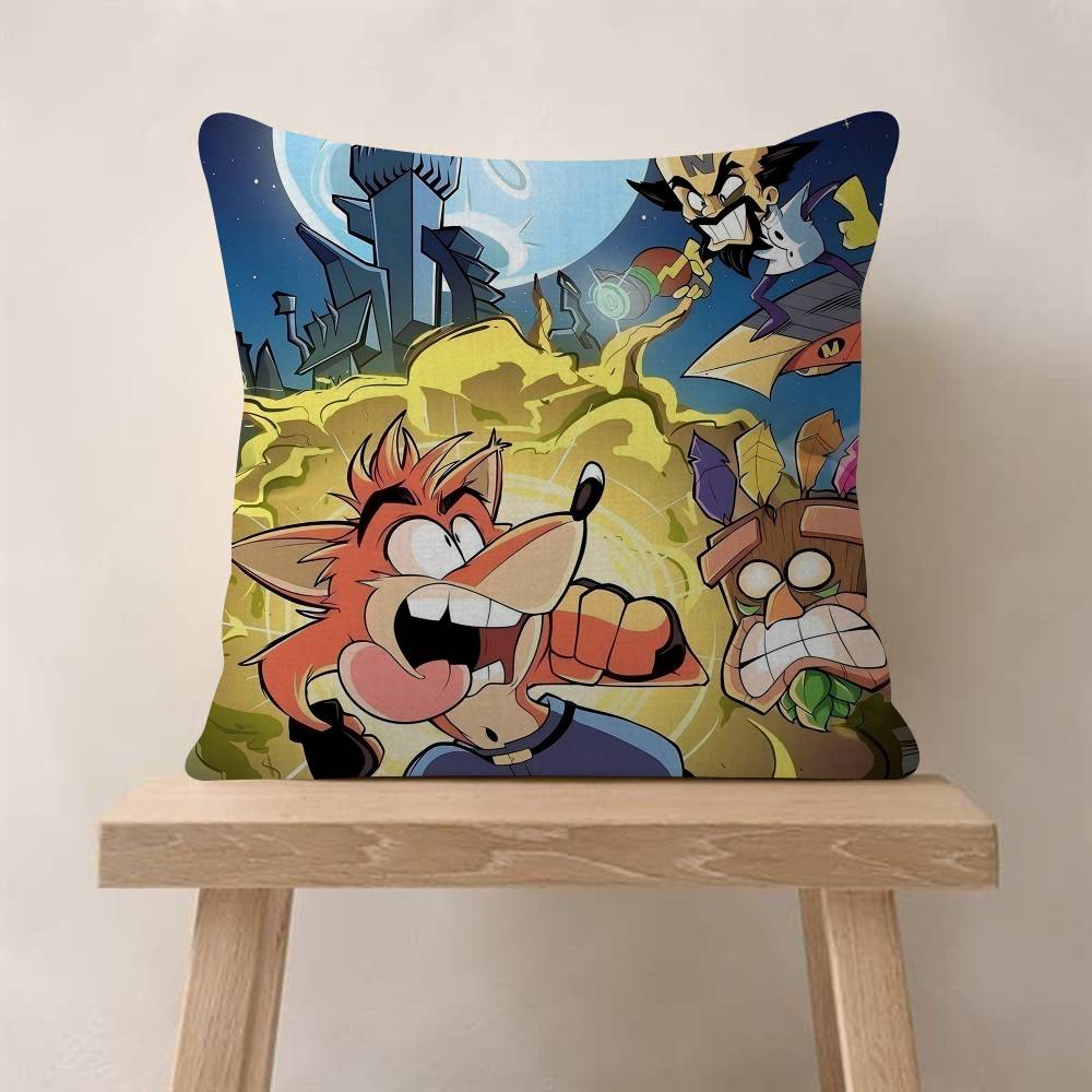 Игровой CCrash Bandicoots Наволочка Дизайн Чехла для Подушки Декор Праздничный Декор