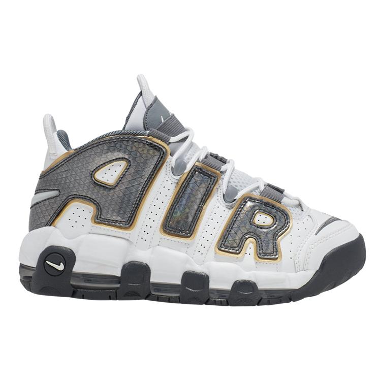 Nike Air More Uptempo Белый Антрацит Змеиная Кожа GS CQ4583-100