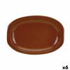 Plat à Gratin Raimundo Barro Professional Faïence Marron 6 шт. 36 x 25 см