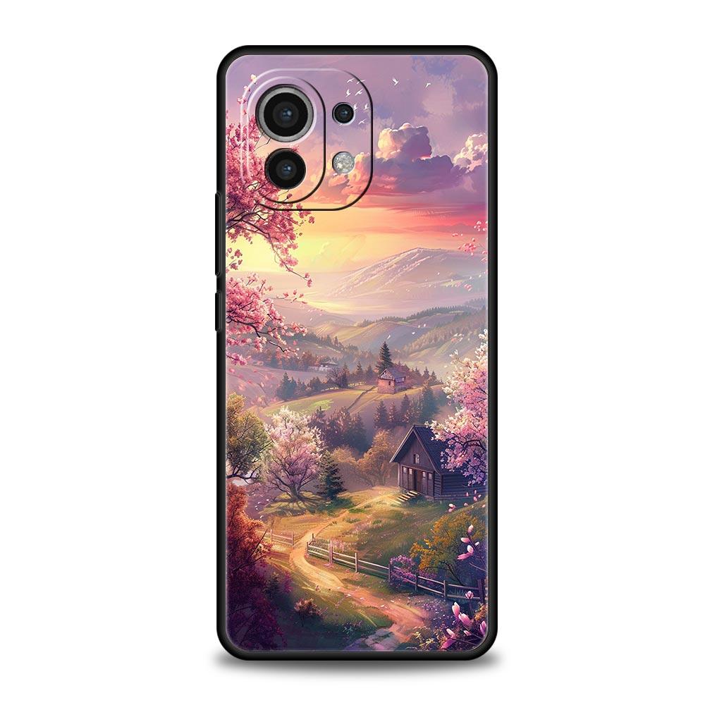 Корейский чехол-накладка с цветами для Xiaomi Mi 17 Pro Max 15 14 13 12 11 Ultra 15T 14T 13T 12T 11T Pro Lite Мягкий ТПУ корпус Fundas