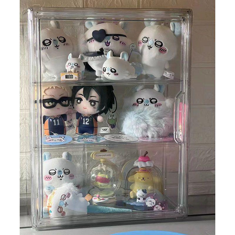 Multi-layer Cotton Display Box for Standee Dolls - Large Capacity Dustproof Cabinet