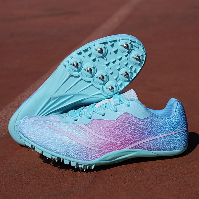 Мужская обувь для легкой атлетики, женские кроссовки с шипами, для бега, тренировок, легкие, для гонок, спортивные кроссовки с шипами, размер плюс 35-45