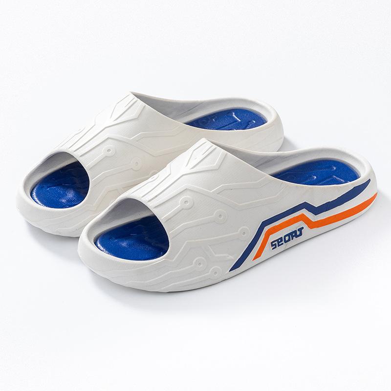 Мужские шлепанцы на толстой подошве, новинка лета, для улицы, спортивные и для отдыха, домашние, для помещений, нескользящие, мужские сандалии на перемычке