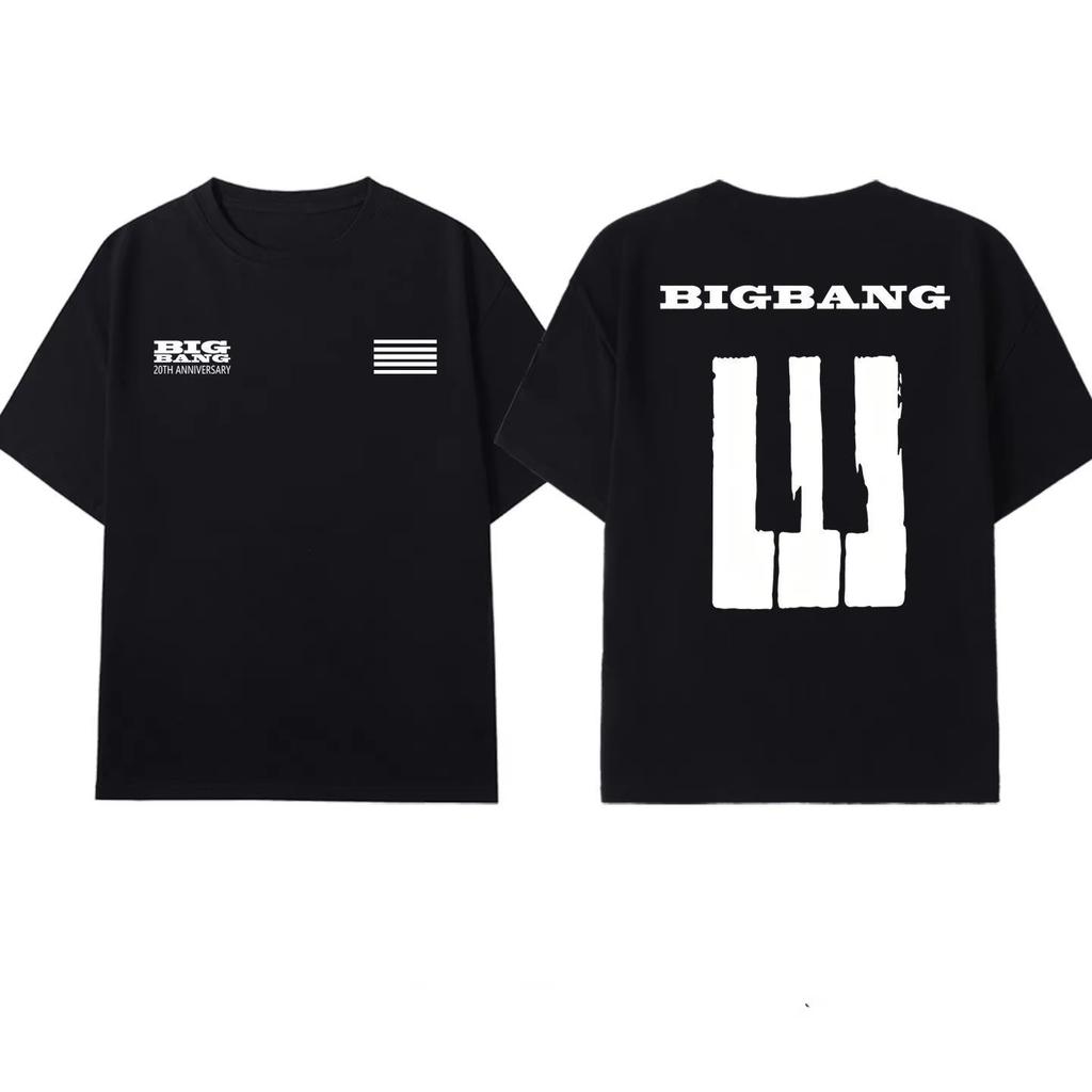 2026 Bigbang 20-й Юбилейный Концерт Футболка Унисекс Унисекс Летняя 100% Хлопок Одежда Оверсайз С Коротким Рукавом Топ Уличная Мода Унисекс