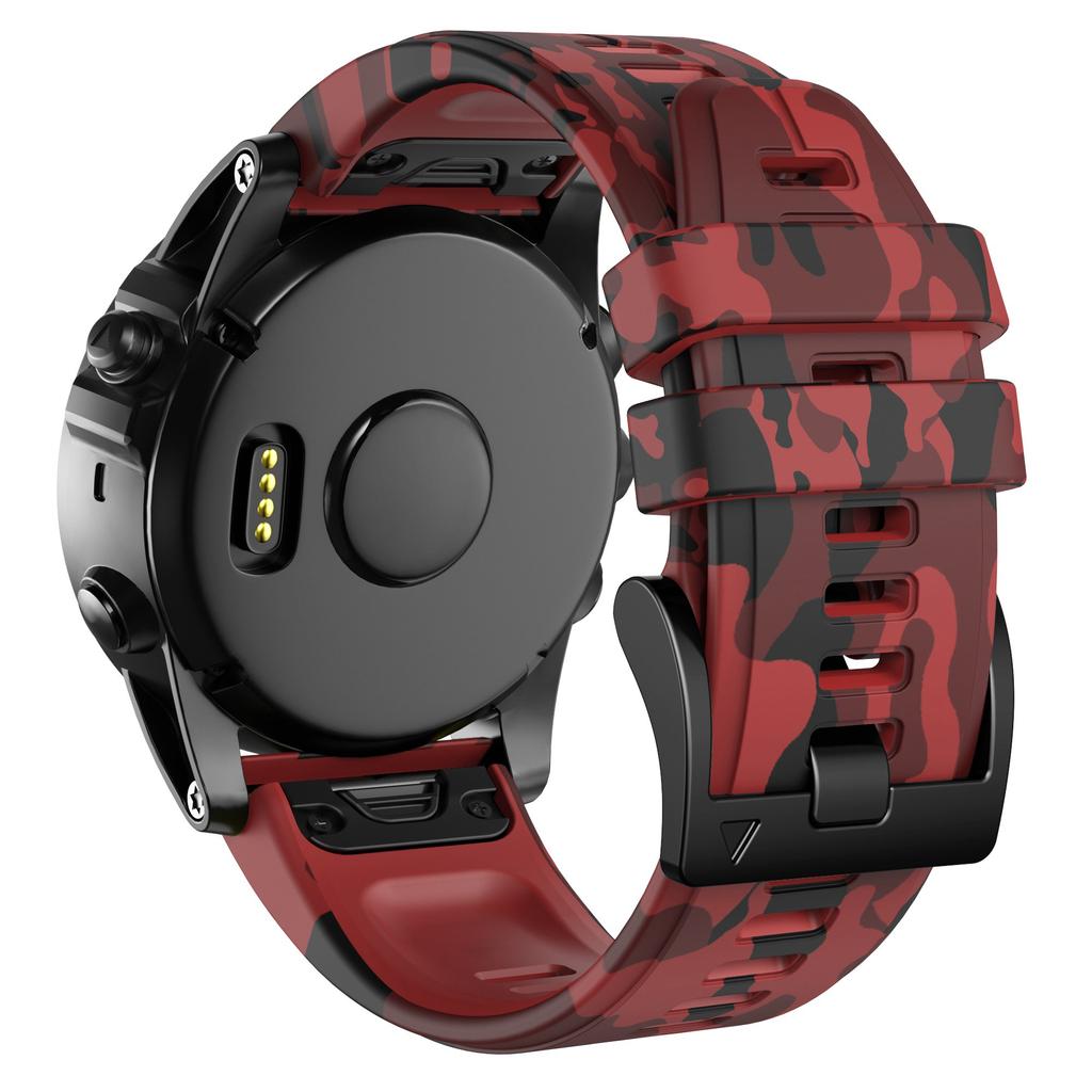 Для Garmin Fenix Enduro/Tactix Delta/Tactix 7 Pro ремешок для часов с печатным рисунком мягкий силиконовый ремешок с быстросъемным креплением 26 мм
