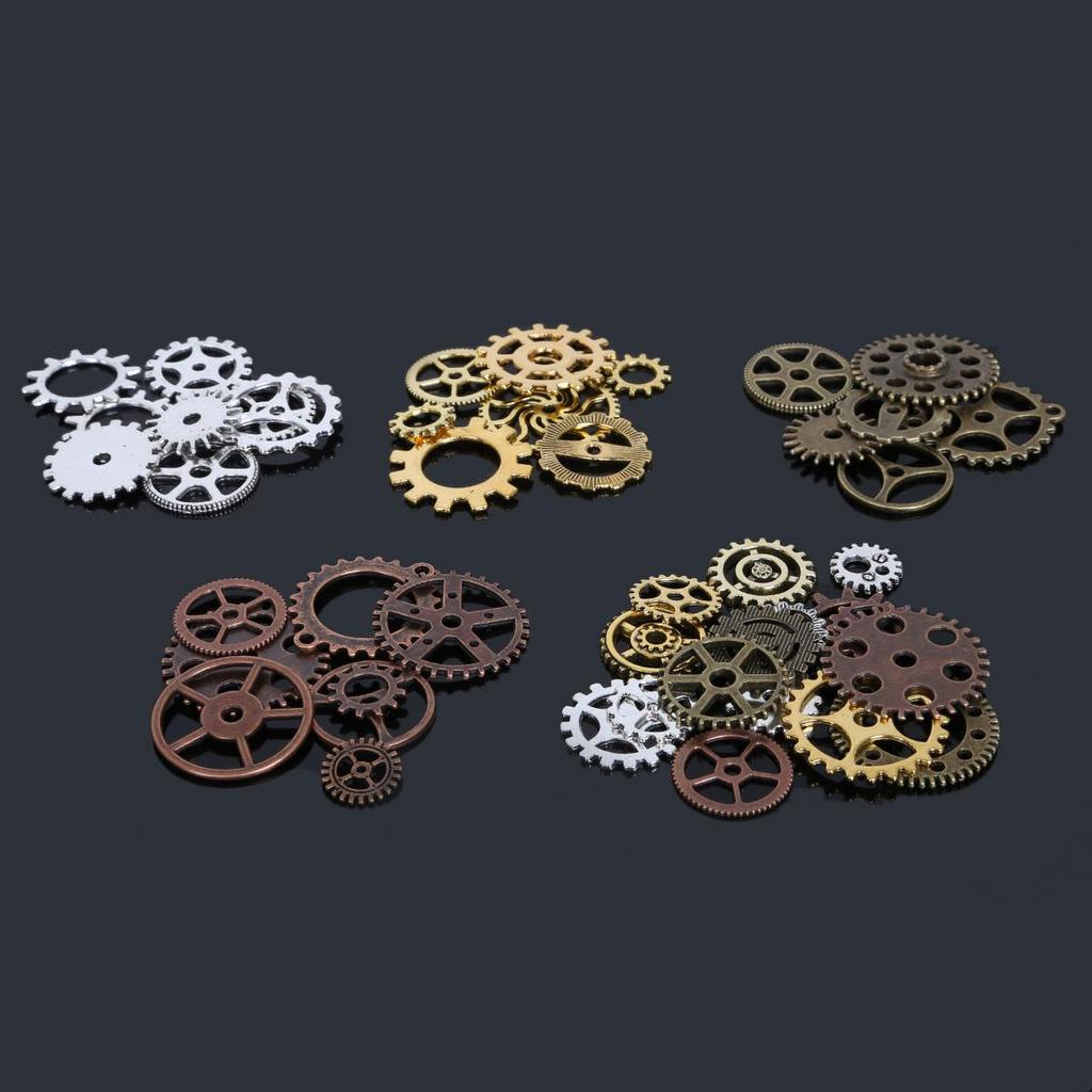 Metal Mixed Gear Charm Pendant DIY Jewelry Accessories Findings Supplies For Jewelry Making
