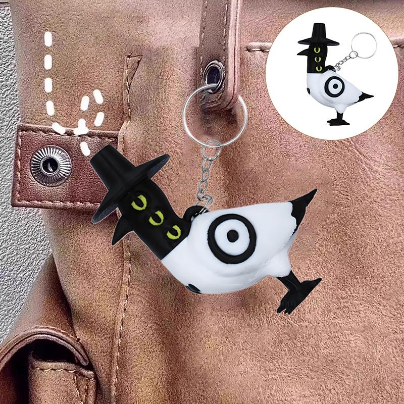 Kpop Охотники на демонов Трехглазая птица Сорока Брелок Подвеска 3D-печать Аниме Игра Игрушка Кукла Коллекция Игрушка-животное Шарм для сумки