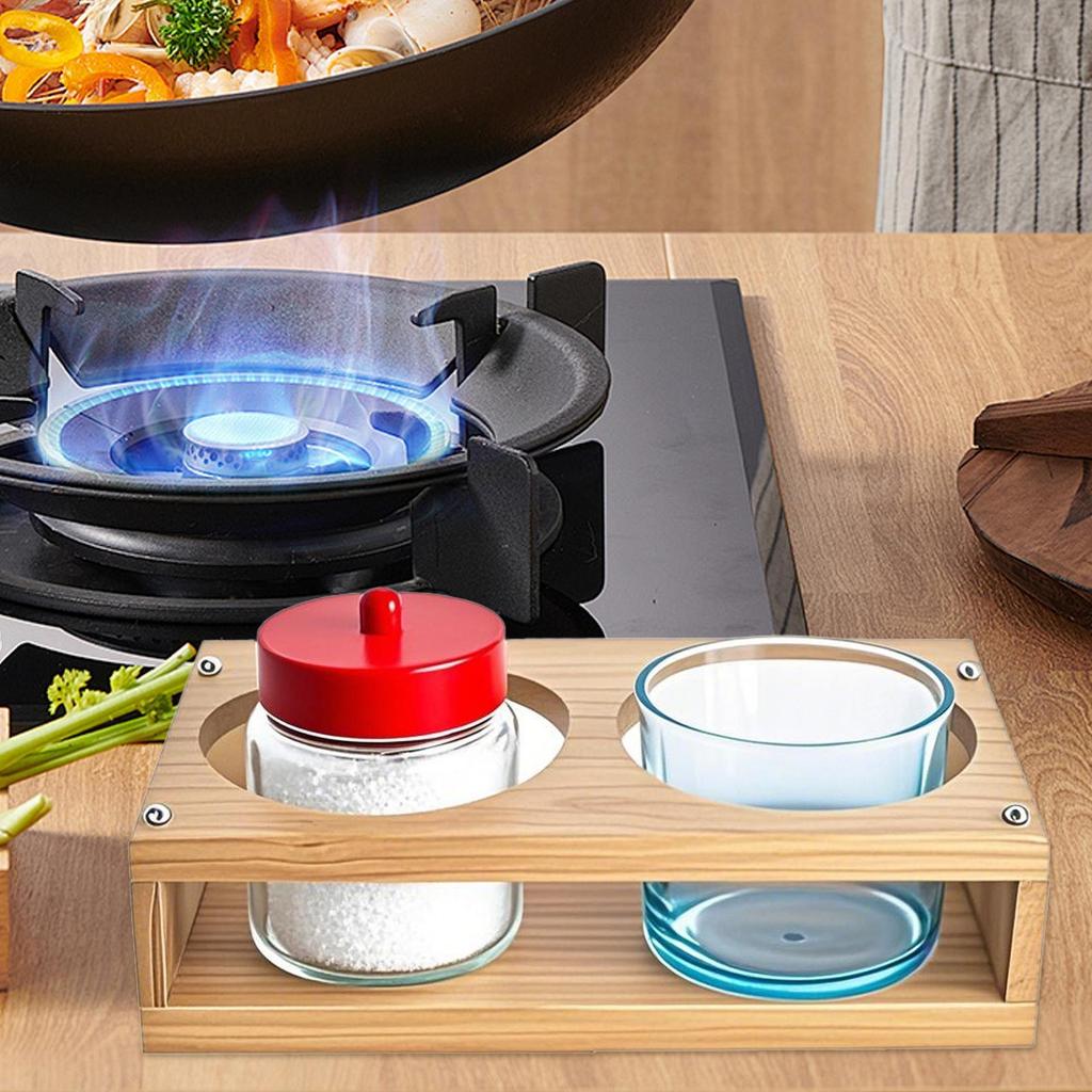 Держатель для винных бокалов Подставка для пивных и винных бокалов на 2 отверстия Поднос для сервировки Дисплей для баночек со специями Организация и хранение для кухни