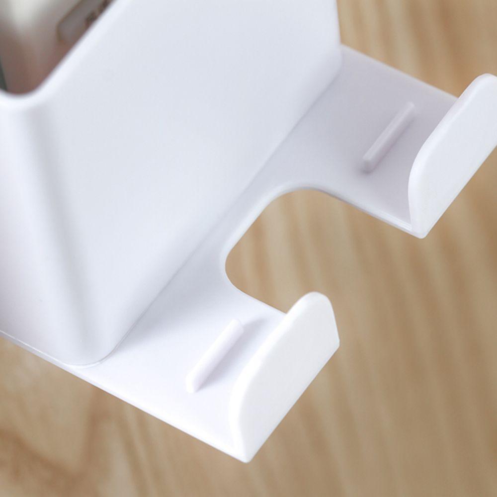 Plug Holder Remote Control Organizer Adhesive Hanger Air Conditioner Storage Box Fixed On Wall