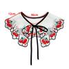 Organza Cherry Embroidered Bow Collar Faux Shawl for Women and Children