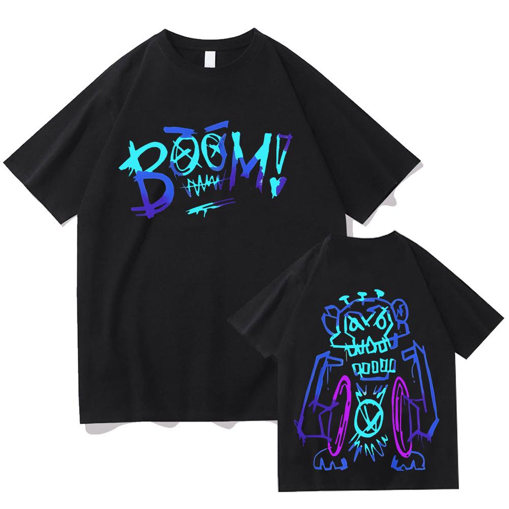 New 2025 Tahun Baru Festival Musim Bunga Anime Panas Arcane Jinx Graffiti T-shirt Harajuku O-neck Summ COD
