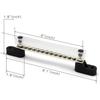 2Pcs Red & Black 100A 12 Terminal Block Bus Bar Ground Distribution Wire Block