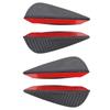 4Pcs Universal ABS Carbon Fiber Car Front Bumper Fins Lip Spoiler Canards Trim Kit
