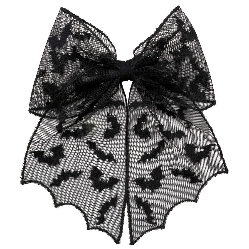 Lace Spider Web Hair Clip Spring Clip Halloween Hairpin Creative Bat Head Veil Hair Accessories