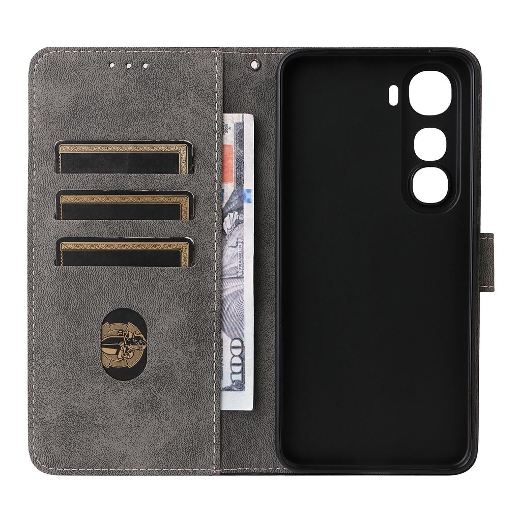 Для vivo Y400 5G/4G Чехол Кошелек с RFID-блокировкой Кожаный чехол-подставка для телефона с ремешком