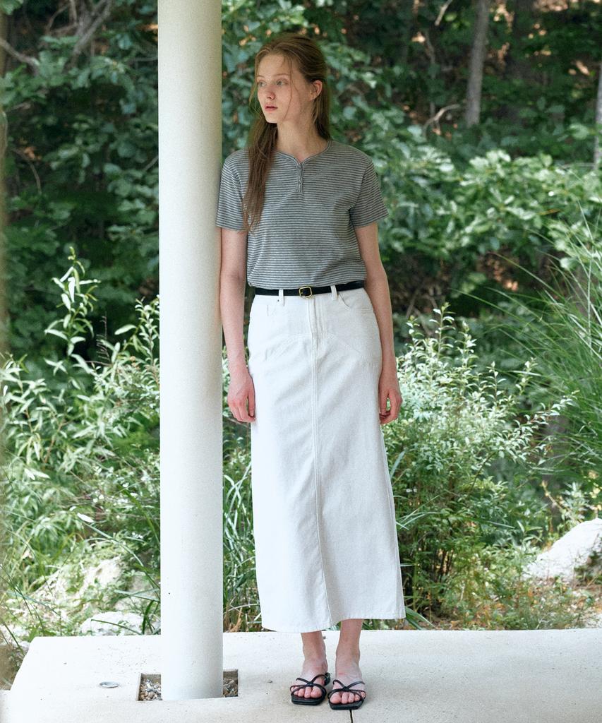 Yeoppe Wave Cotton Skirt_White