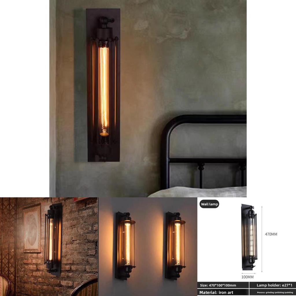 Настенный светильник в металлической клетке в винтажном стиле, светодиодный, для освещения ресторана и бара