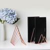 School Office Supplies Desk Storage Iron Book Stand Triangle Bookend Book Holder Record Rack