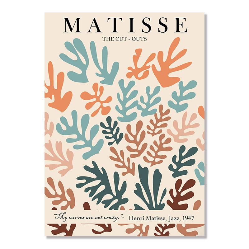 Абстрактная геометрия, кривая постер, Матисс, холст, живопись, красочные стильные постеры и принты, настенное искусство для гостиной, домашний декор