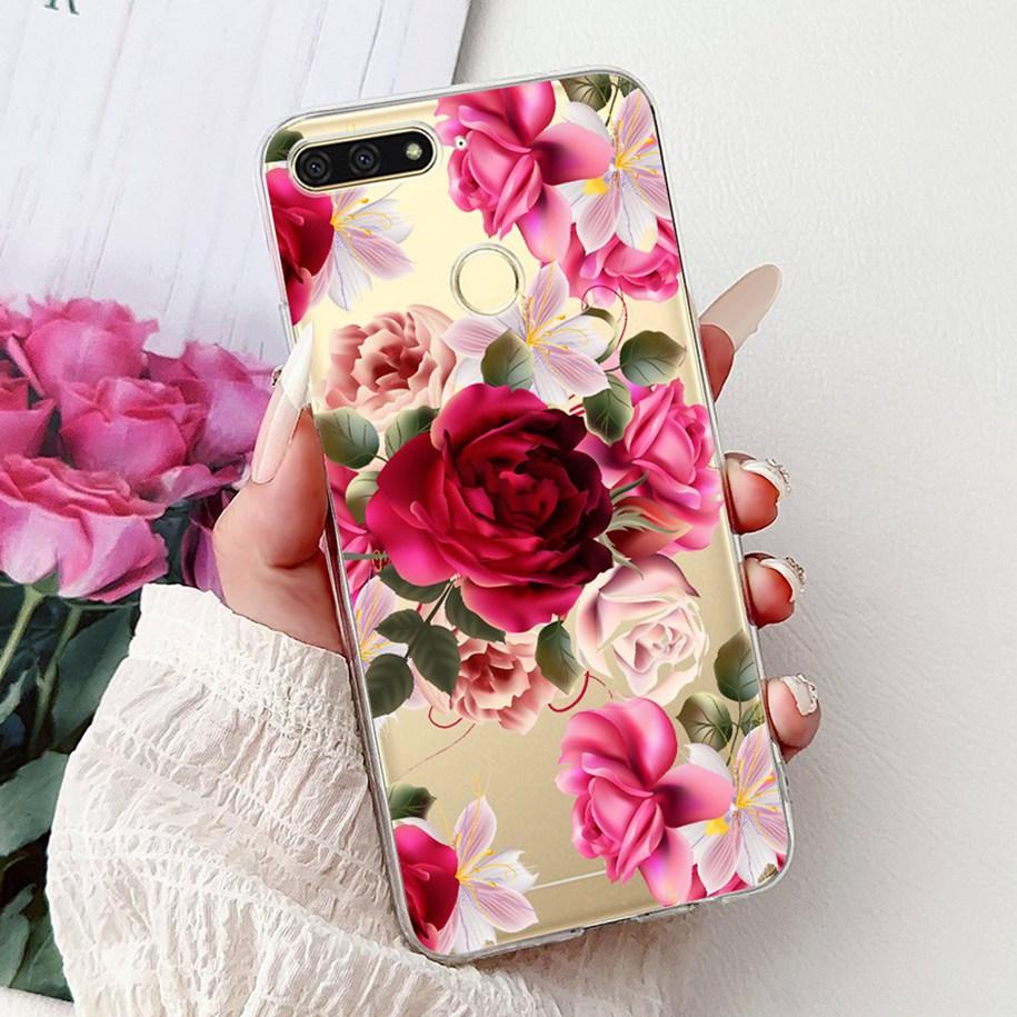 For Huawei Y6 2018 Case ATU-L21 ATU-L22 Cover Luxury Marble Butterfly Soft Silicone Phone Cover For Huawei Y6 Prime 2018 Carcasa