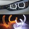 Для BMW 3 серии F30 F31 F34 2012 2013 2014-2016 галогенная фара Кристальный стиль DTM Светодиодные ангельские глазки Свет Белый и Желтый поворотник