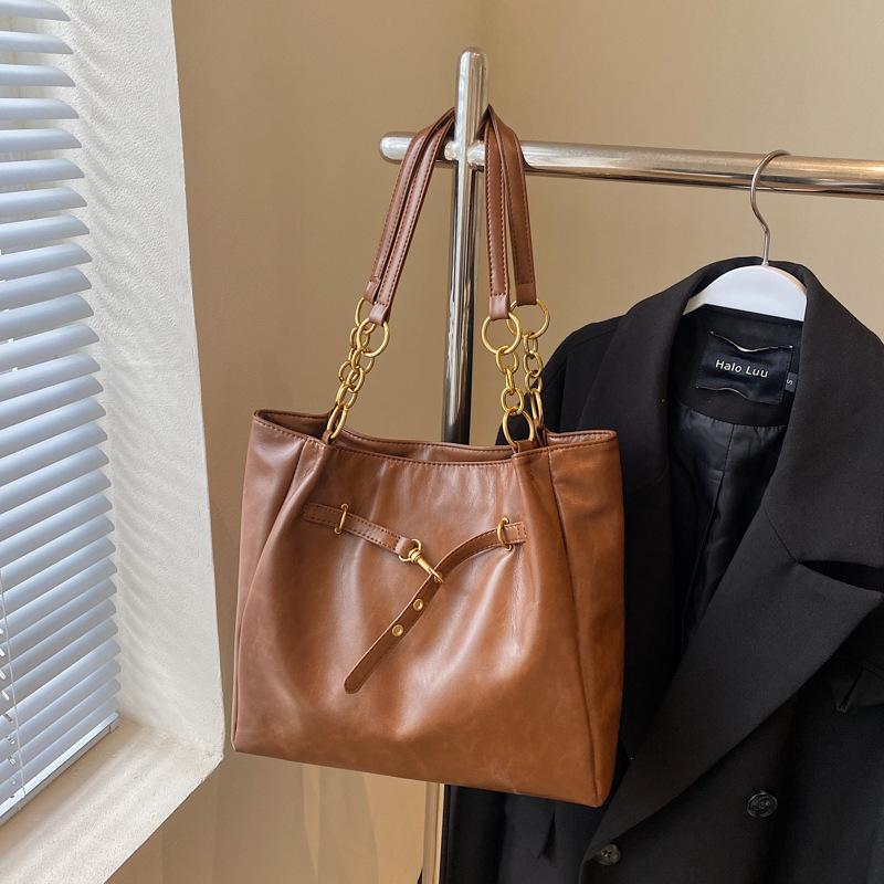 Сумка-тоут в стиле ретро Yadan, большая вместимость, универсальная, простая, подмышечная сумка, повседневная, наплечная сумка High Sense