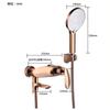 Tuqiu Rose Gold Bathtub Shower Set Hot and Cold Gold Bathroom Shower Faucet Gray Bathroom Waterfall Bath & Shower Faucet Brass