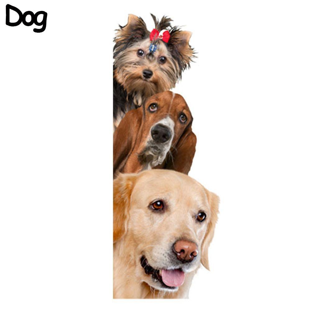 1шт DIY украшения для холодильника настенное искусство собака 3D наклейка на стену смешные животные настенные обои