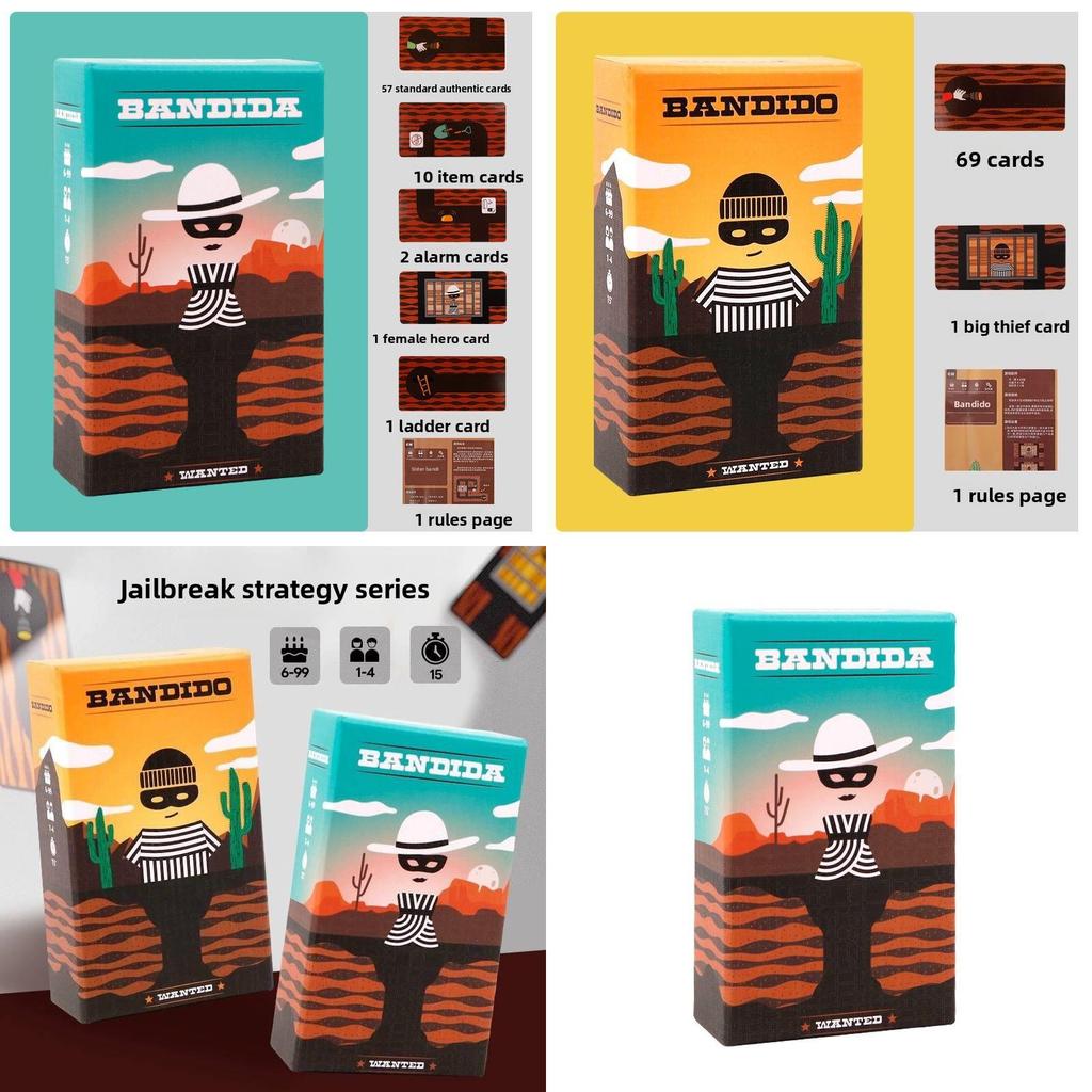 Кооперативная карточная игра Bandido для семьи и друзей Внутренние развлечения
