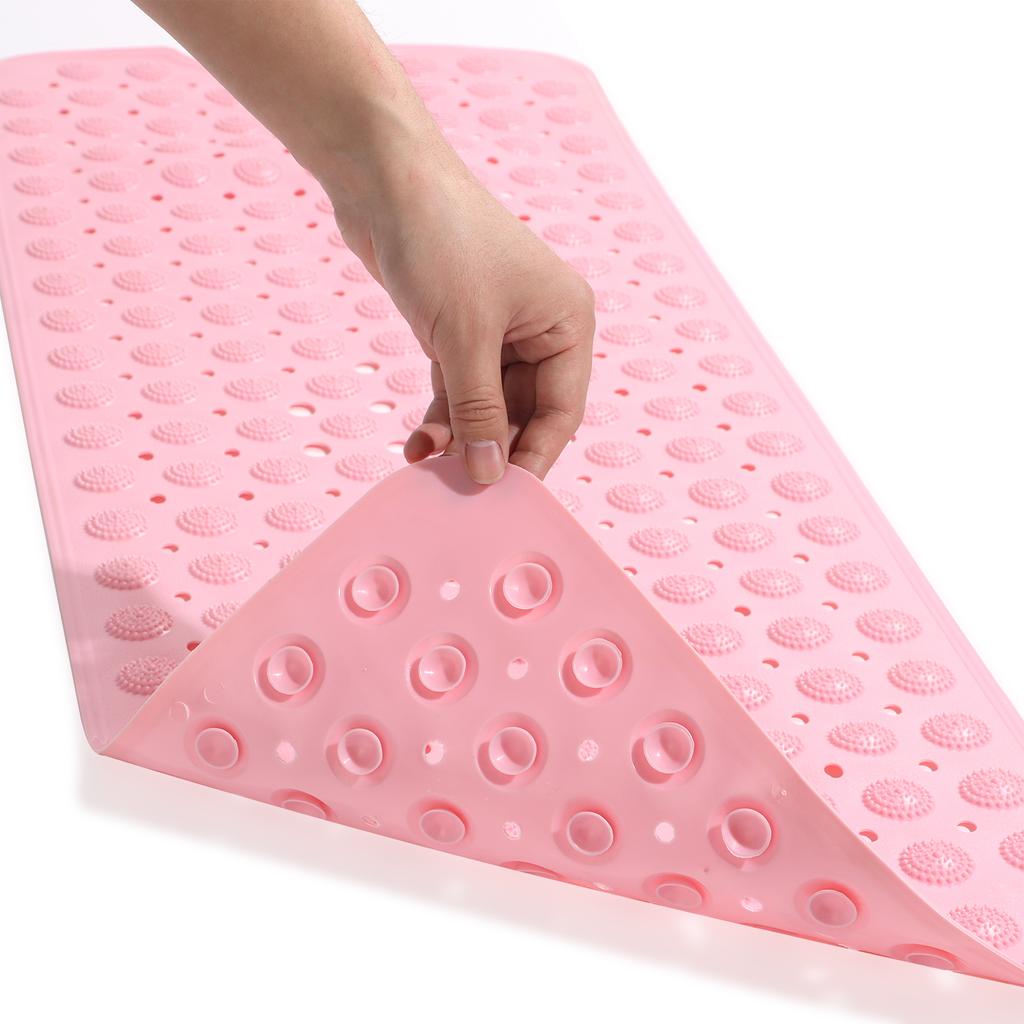 Home Drain Holes Shower Bath Mat Massage Point Suction Cup Bathroom Mat