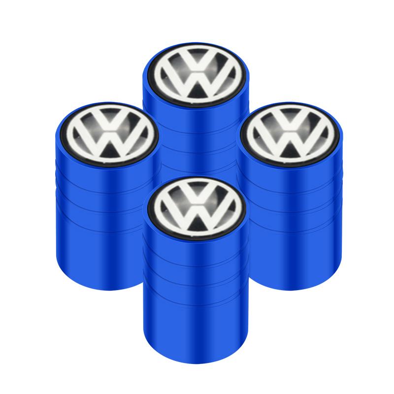 For VW 4Pcs Car Tire Valve caps Car Sticker for VW Volkswagen Passat Golf Polo Touran Accessories YHBE-V487 EM1
