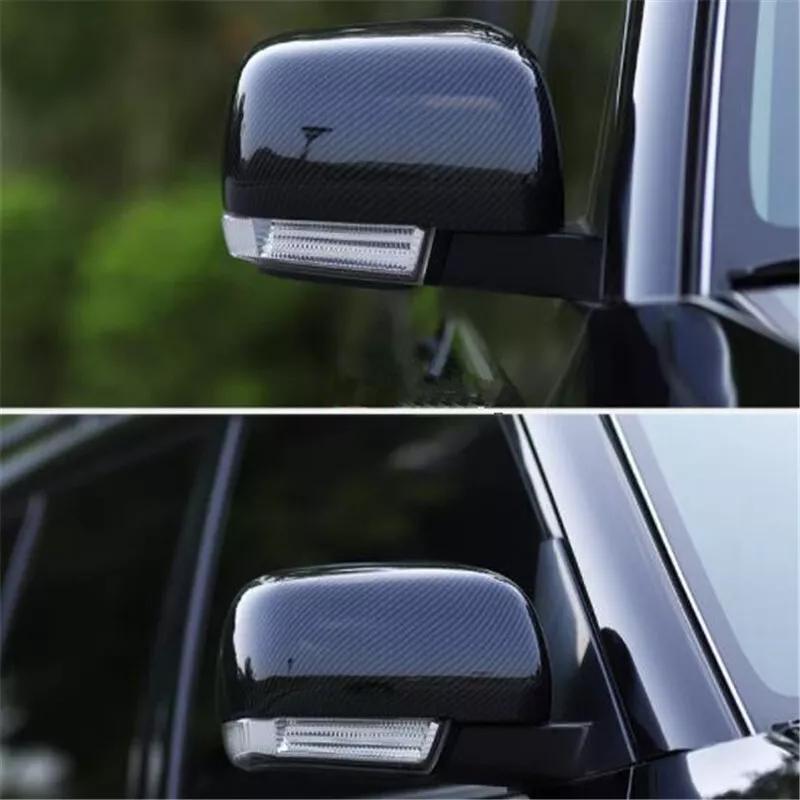 Для Mitsubishi Pajero Montero 2009-2021 Автомобильная наклейка Крышка зеркала заднего вида Бокового зеркала Колпачок крыла Внешняя отделка корпуса заднего вида двери Углеродная отделка
