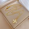 Temperament Small Windmill Personality Minimalist Wind Stove Real Gold Necklace Female Collarbone Chain
